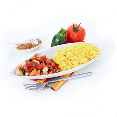 Dinde à l'indienne et son riz Basmati